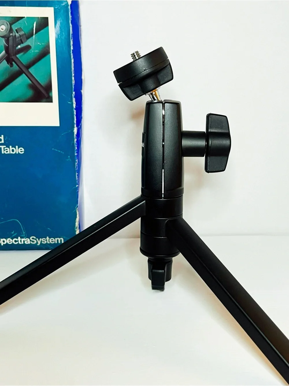 Vintage Polaroid Table Tripod Ball Head Steve Marcel Box Case Complete Set 1980s